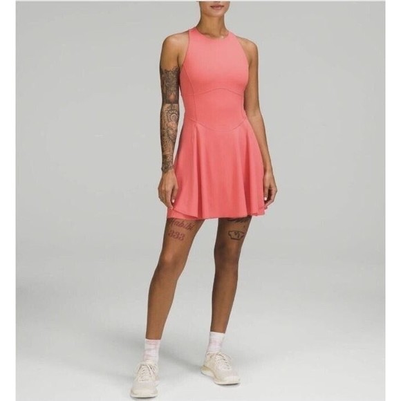 LULULEMON Dress Women's 6 Raspberry NWT Court Crush Hidden Pockets Tank Tennis - Picture 1 of 12